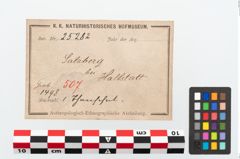 Etikett zu Keramikschale (NHMW-PRAE-025282)